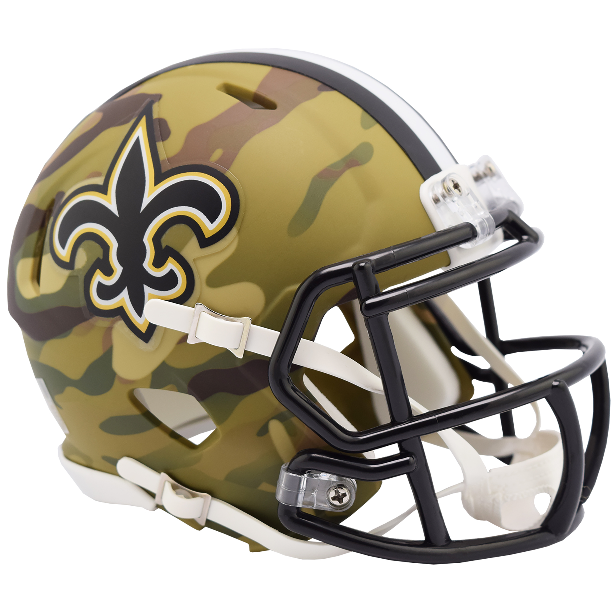 New Orleans Saints Riddell Camo Alternate Revolution Speed ​​Mini-Footballhelm