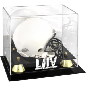 Super Bowl LIV Goldene klassische Mini-Helm-Logo-Vitrine