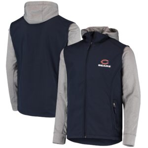 Dunbrooke Navy/Grau Chicago Bears Alpha-Jacke mit durchgehendem Reißverschluss für Herren