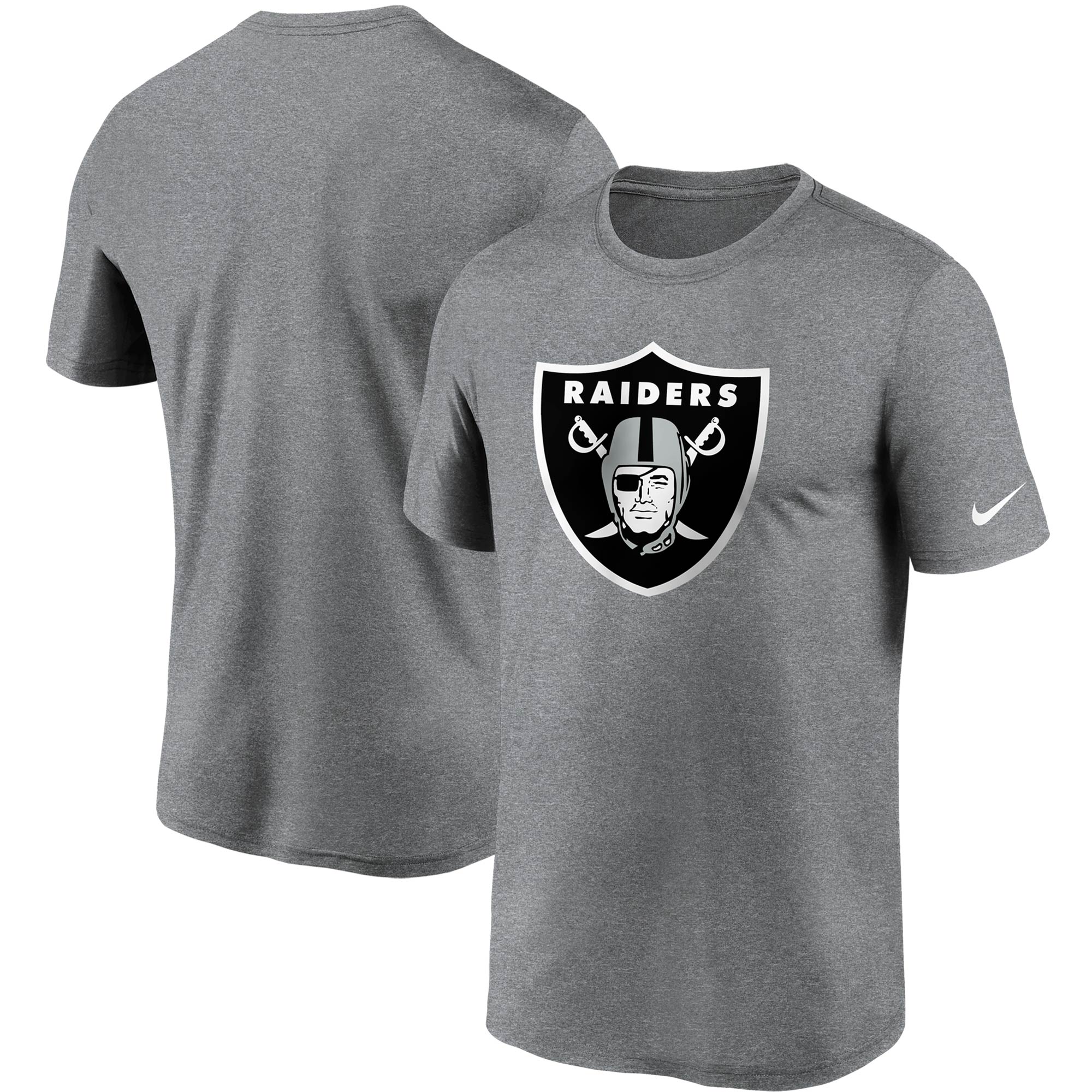 Nike Essential Legend Performance-T-Shirt mit Las Vegas Raiders-Logo in meliertem Anthrazit für Herren
