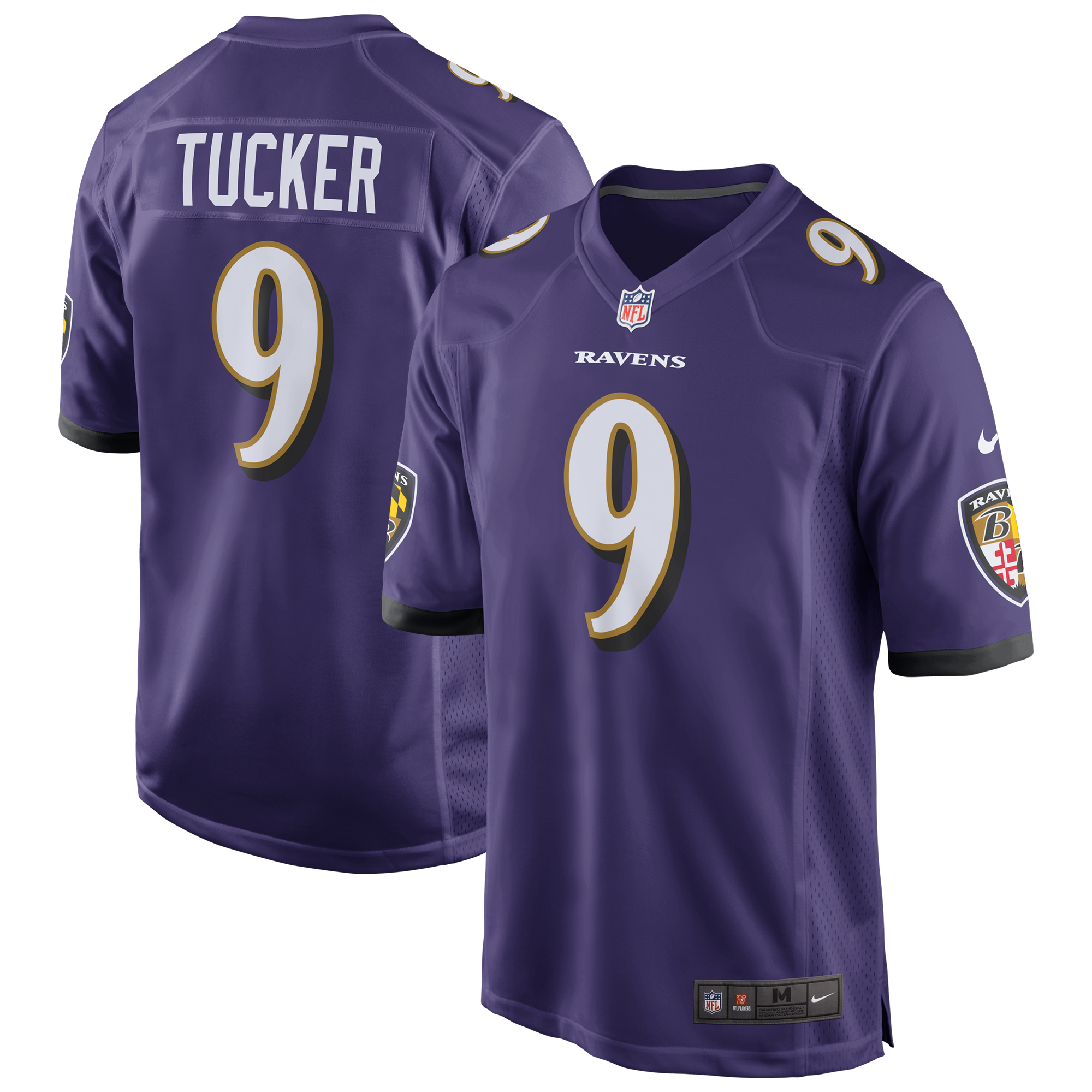 Lila Nike Justin Tucker-Spieltrikot der Baltimore Ravens für Herren