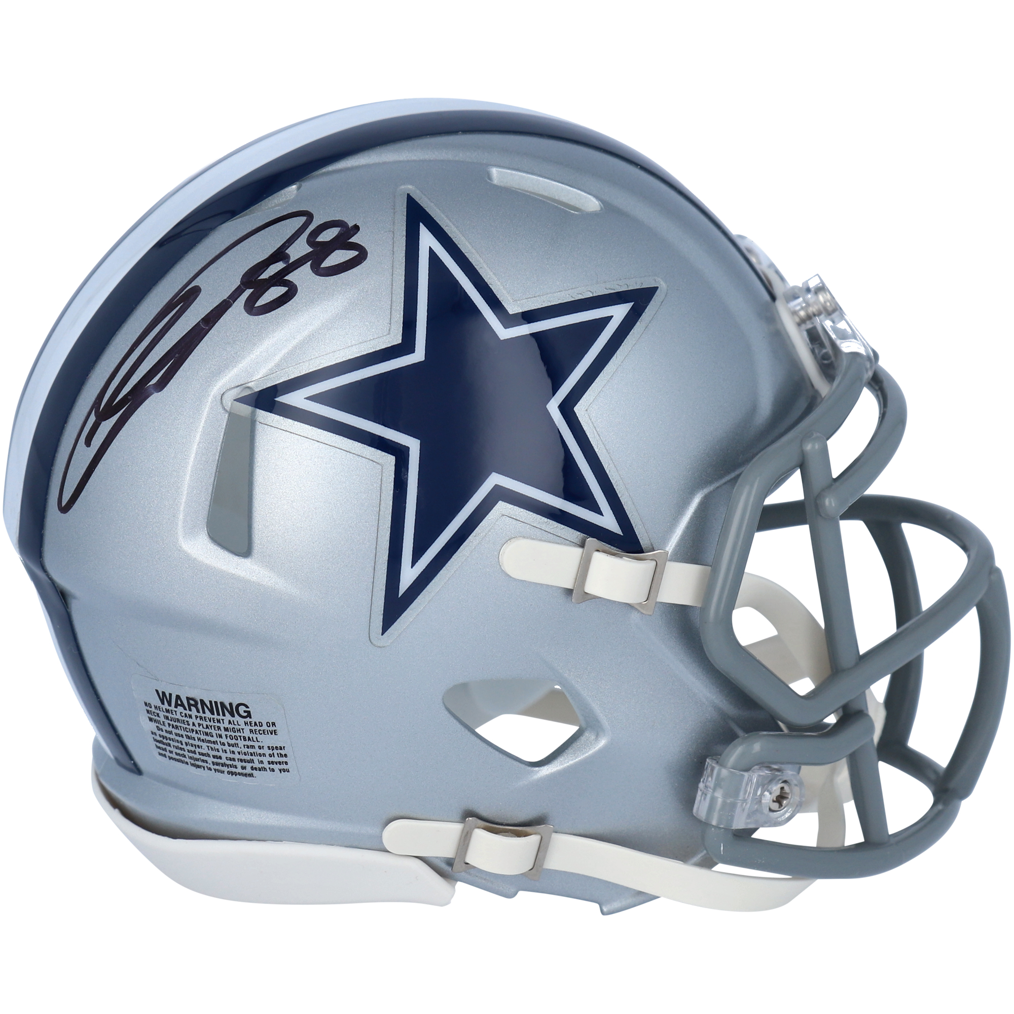 CeeDee Lamb Dallas Cowboys signierter Riddell Speed ​​Mini-Helm