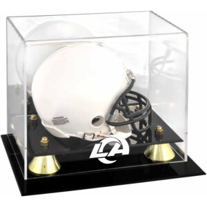 Mini-Vitrine mit goldenem Classic Team-Logo der Los Angeles Rams