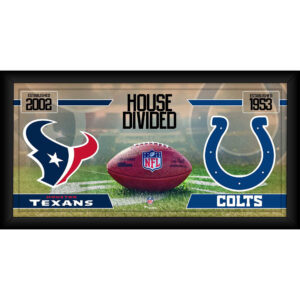 Houston Texans vs. Indianapolis Colts Gerahmte 10″ x 20″ Haus geteilte Football-Collage