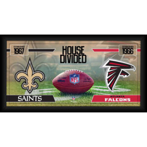 New Orleans Saints vs. Atlanta Falcons Gerahmte 10″ x 20″ Haus geteilte Football-Collage