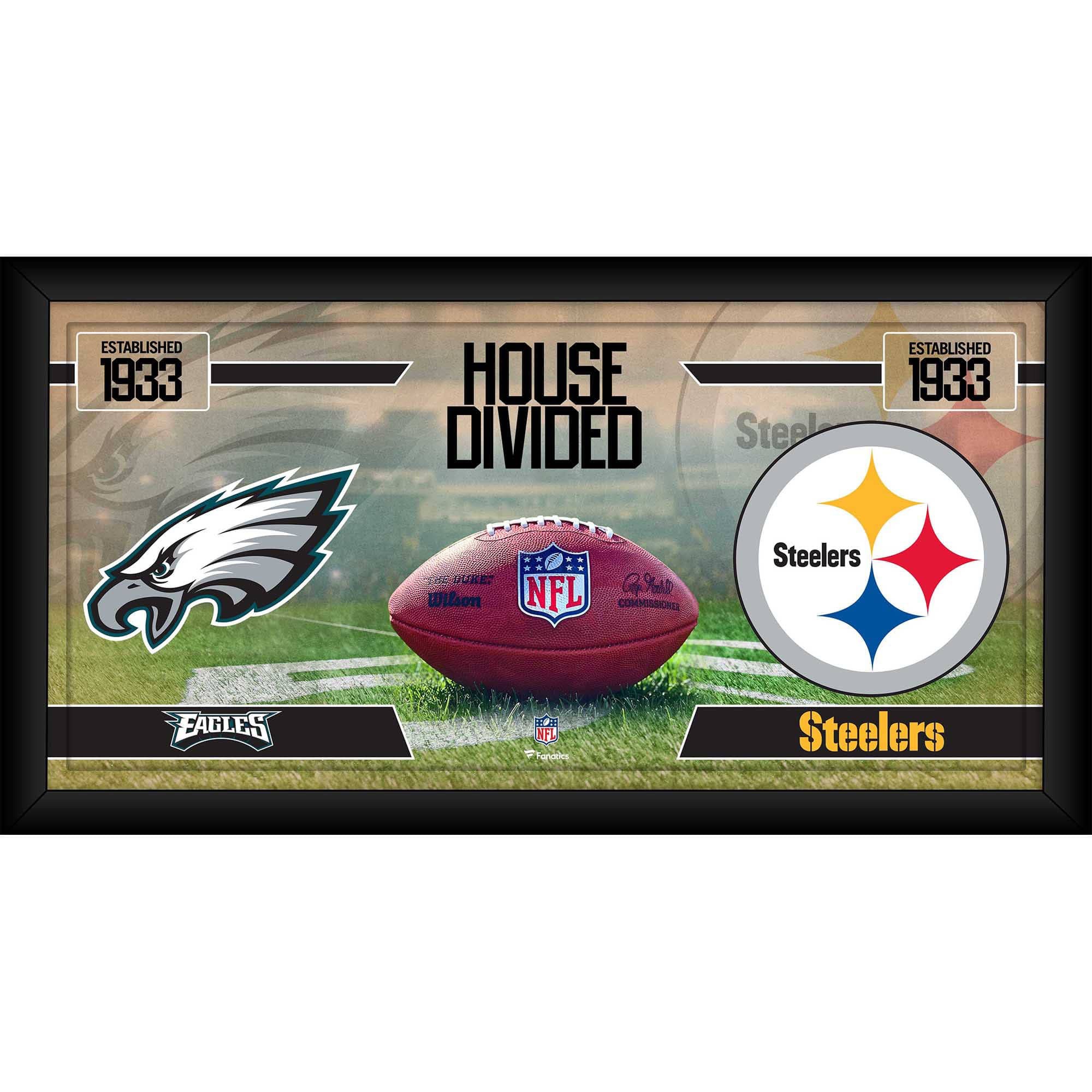 Philadelphia Eagles vs. Pittsburgh Steelers Gerahmte 10″ x 20″ Haus geteilte Football-Collage