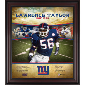 Lawrence Taylor New York Giants gerahmtes 15″ x 17″ Hall of Fame Karriereprofil