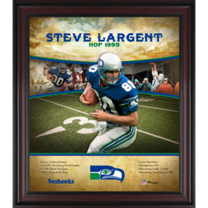 Steve Largent Seattle Seahawks Hall of Fame Karriereprofil, gerahmt, 15 x 17 Zoll