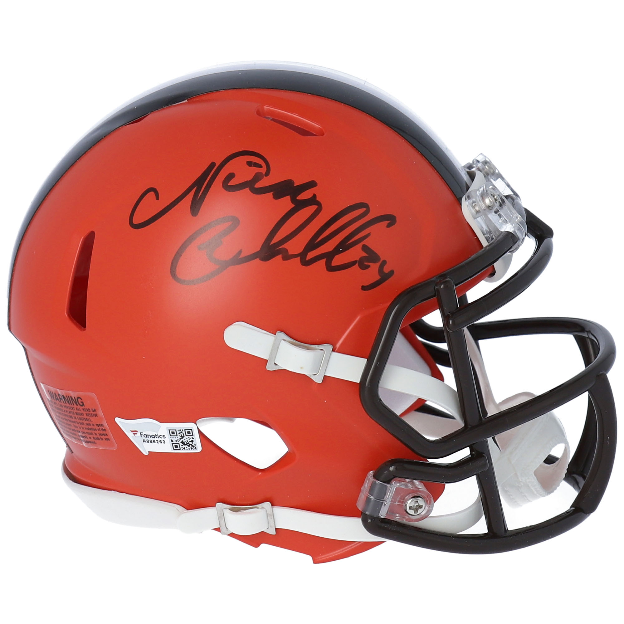 Signierter Riddell Speed ​​Pro Mini-Helm von Nick Chubb, Cleveland Browns