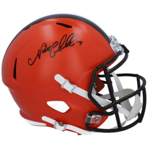 Von Nick Chubb signierter Riddell Speed ​​Pro-Replika-Helm von den Cleveland Browns