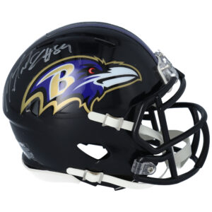 Von Mark Andrews signierter Riddell Speed ​​Mini-Helm von Baltimore Ravens