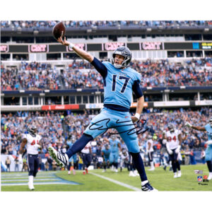 Von Ryan Tannehill signiertes 16 x 20 Zoll großes Finger Roll Touchdown Celebration-Foto von den Tennessee Titans