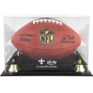 New Orleans Saints Super Bowl XLIV Champions Goldener klassischer Football-Logo-Schaukasten