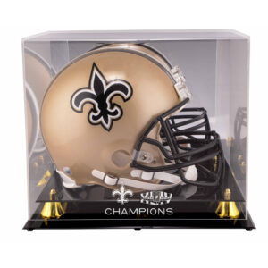 Goldener klassischer Helm mit Logo der New Orleans Saints für den Super Bowl XLIV Champions