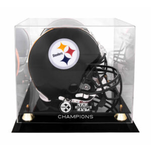 Goldener klassischer Pittsburgh Steelers-Logo-Schaukasten für den Super Bowl XL-Champions-Helm