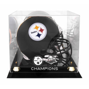 Goldener klassischer Helm mit Logo der Pittsburgh Steelers, Super Bowl XLIII-Champions