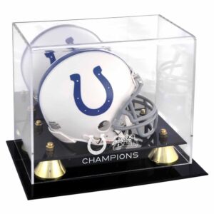 Goldener klassischer Mini-Helm der Indianapolis Colts mit Logo für den Super Bowl XLI-Champion