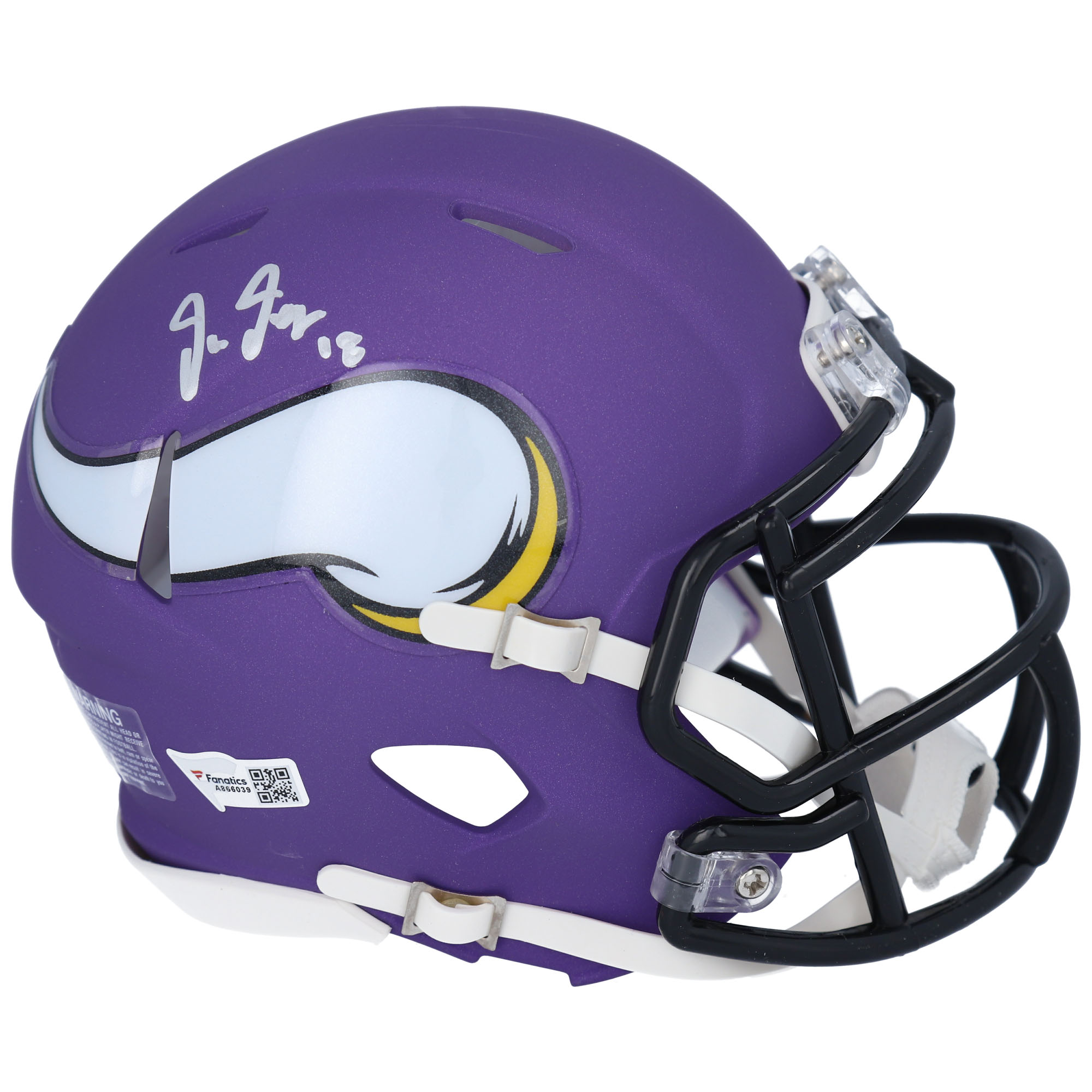 Justin Jefferson Minnesota Vikings signierter Riddell Speed ​​Mini-Helm