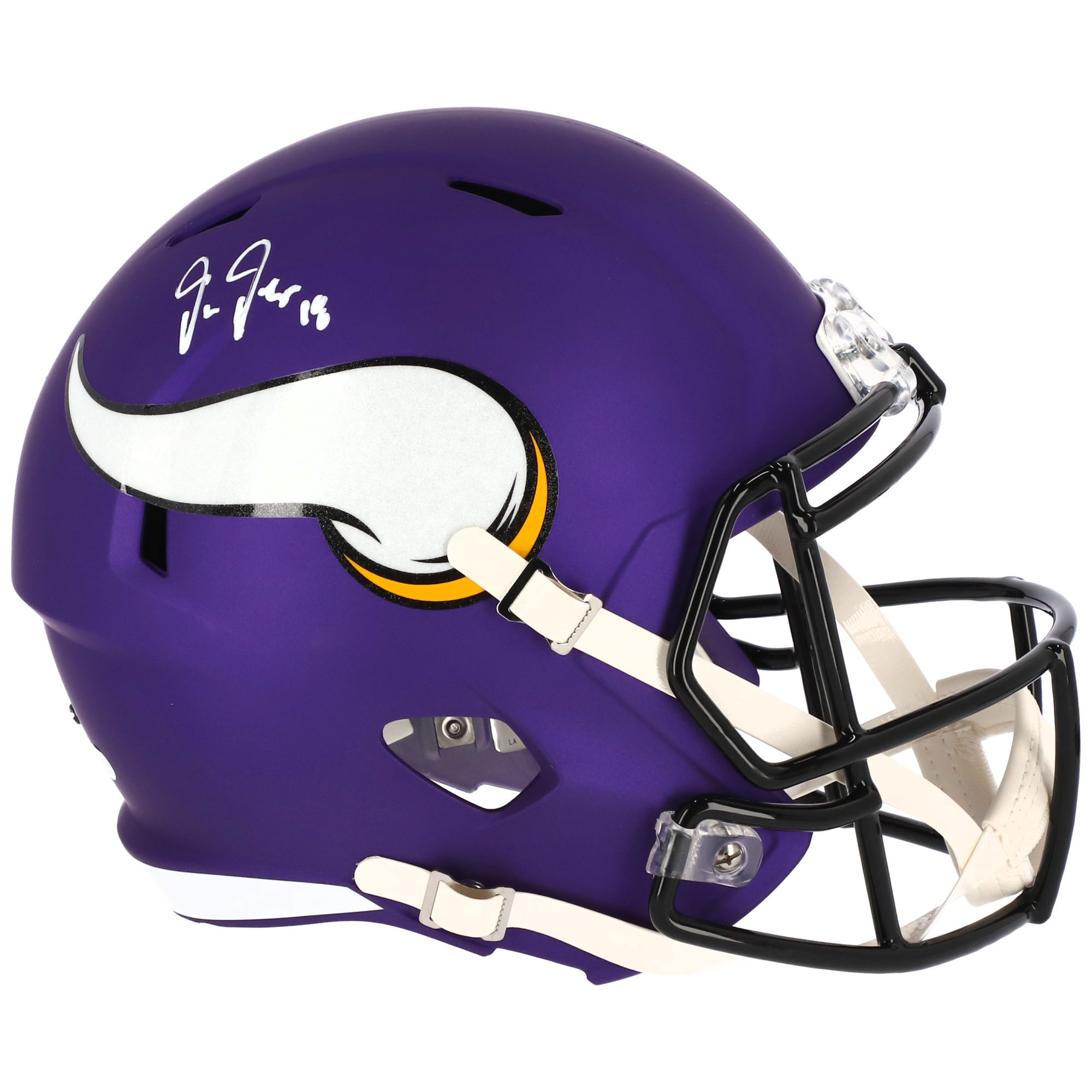 Justin Jefferson, Minnesota Vikings, signierter Riddell Speed-Replika-Helm