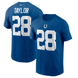 Nike Jonathan Taylor Royal Indianapolis Colts Spielername und -nummer T-Shirt für Herren