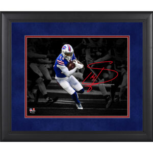 Stefon Diggs Buffalo Bills Gerahmtes 11 x 14 Zoll Spotlight-Foto – Faksimile-Signatur