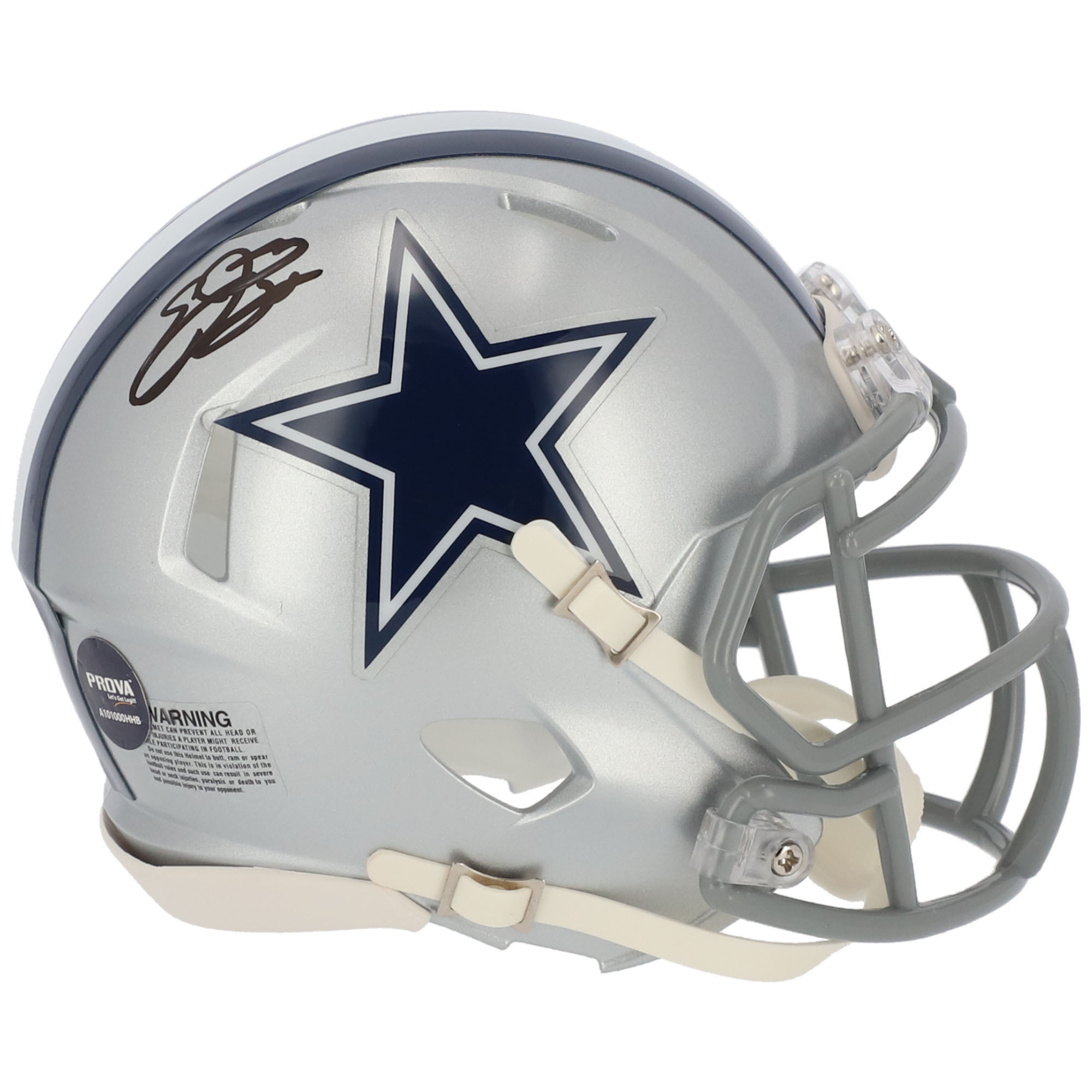 Von Emmitt Smith signierter Riddell Speed ​​Mini-Helm von Dallas Cowboys