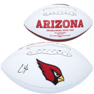 Chase Edmonds Arizona Cardinals signierter Football mit weißem Panel