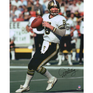 Archie Manning New Orleans Saints signiertes 16″ x 20″ Dropback fotografiert