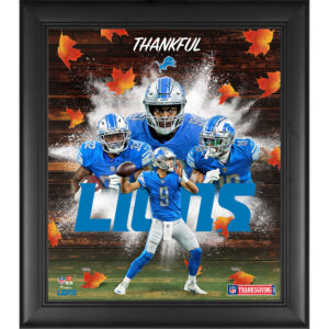 Detroit Lions, gerahmte 15 x 17 Zoll große Thanksgiving 2020-Collage