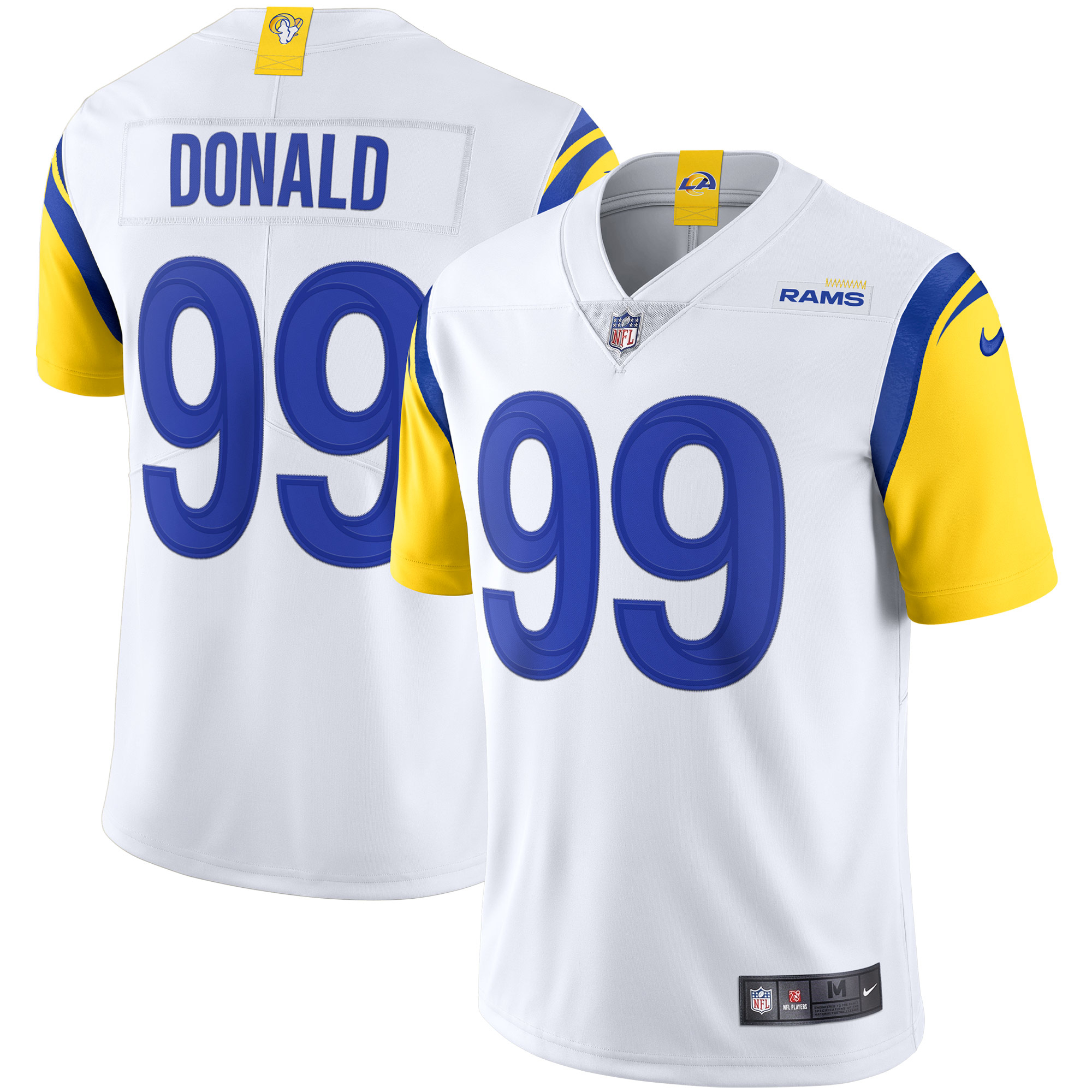 Weißes Aaron Donald-Alternative-Vapor-Limited-Trikot von Nike für Herren in Los Angeles Rams