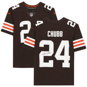 Signiertes braunes Nike-Spieltrikot von Nick Chubb von den Cleveland Browns