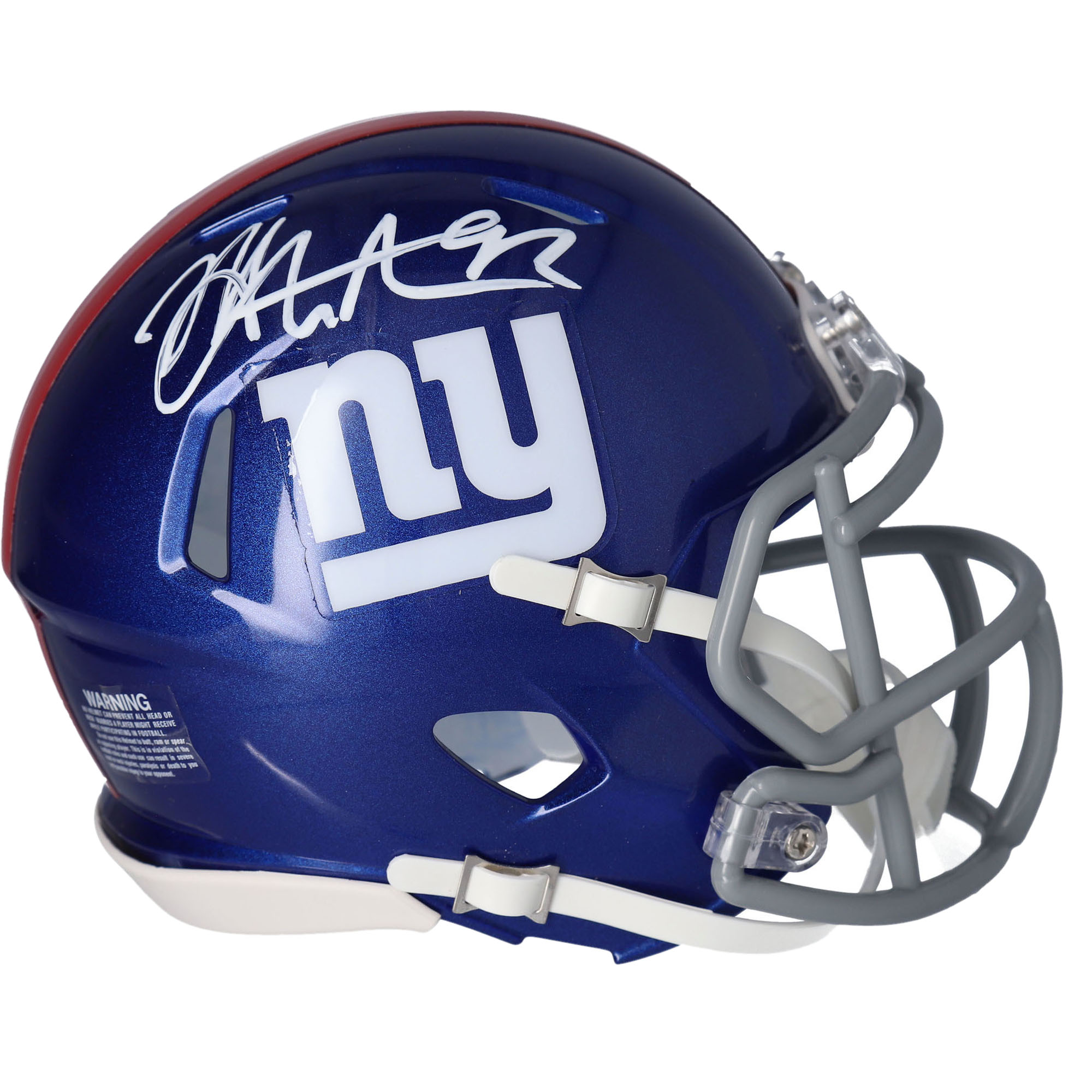 Michael Strahan New York Giants signierter Riddell Speed ​​Mini-Helm