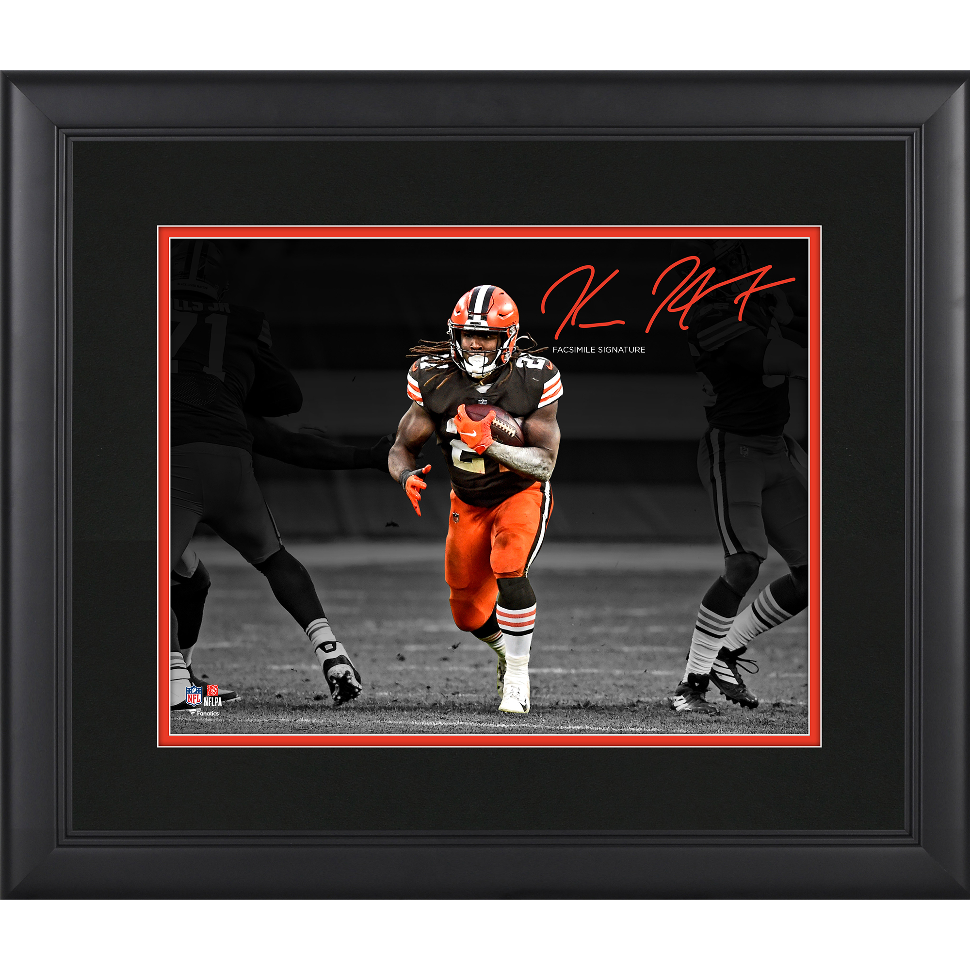 Kareem Hunt Cleveland Browns Gerahmtes 11″ x 14″ Spotlight-Foto – Faksimile-Signatur