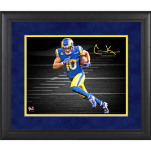 Cooper Kupp Los Angeles Rams Gerahmtes 11 x 14 Zoll Spotlight-Foto – Faksimile-Signatur