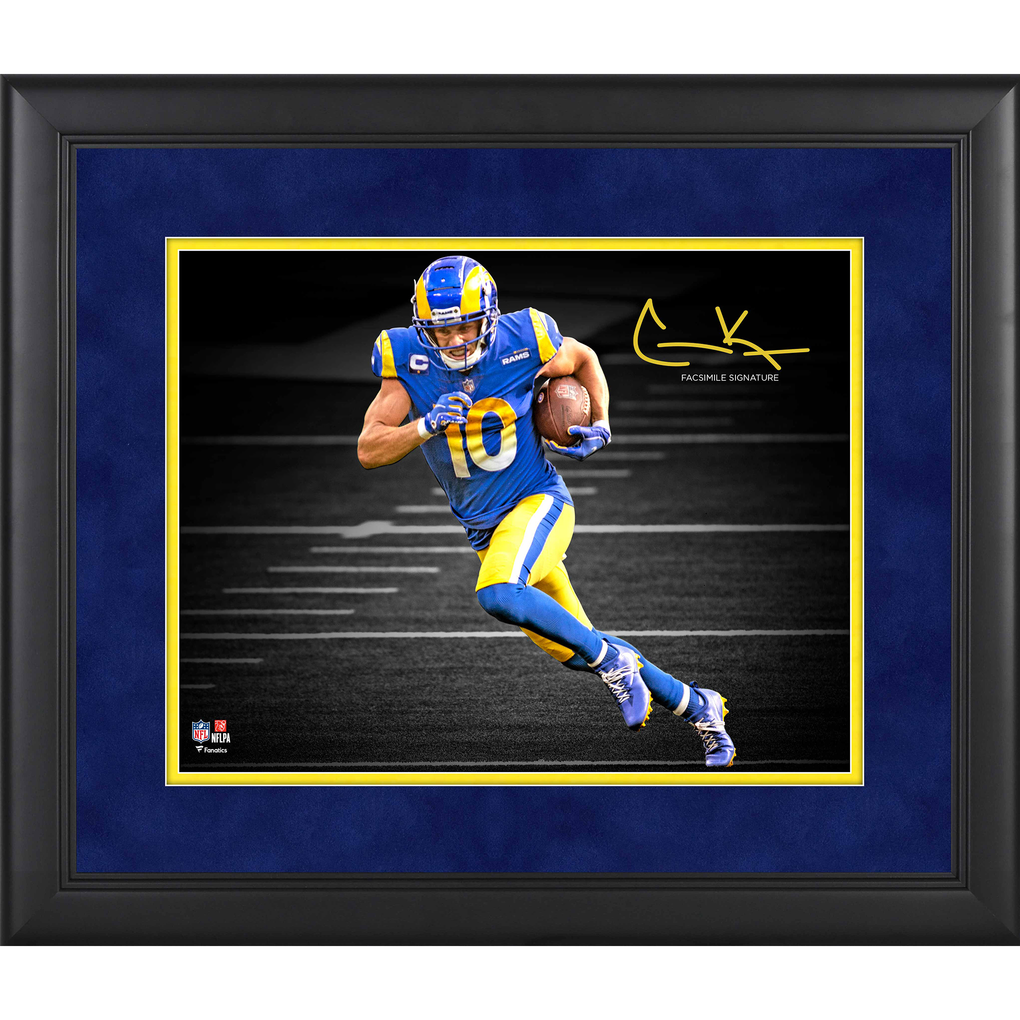 Cooper Kupp Los Angeles Rams Gerahmtes 11 x 14 Zoll Spotlight-Foto – Faksimile-Signatur