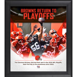 Cleveland Browns Fanatics Authentisches gerahmtes 15″ x 17″ 2020 Postseason Berth Collage