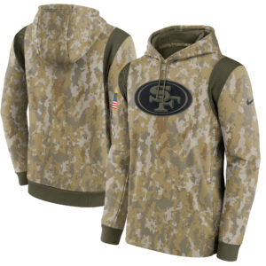 Nike Camo San Francisco 49ers Salute To Service Therma Performance Pullover-Hoodie für Herren