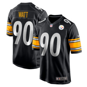 Herren Nike T.J. Watt Black Pittsburgh Steelers Game Team-Trikot