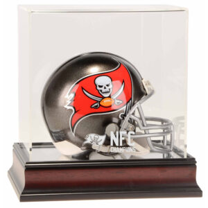 Tampa Bay Buccaneers 2020 NFC Champions Mini-Vitrine mit Mahagoni-Logo