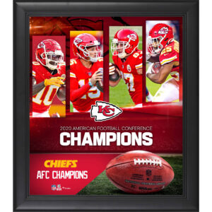 Kansas City Chiefs, gerahmt, 15 x 17 Zoll, Collage der AFC Champions 2020