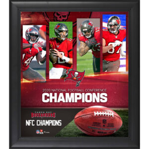 Tampa Bay Buccaneers – gerahmte Collage der NFC Champions 2020, 38,1 x 43,2 cm