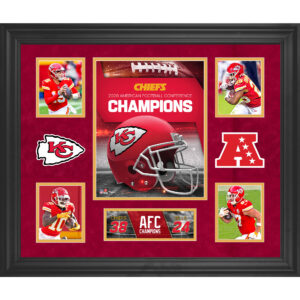 Kansas City Chiefs, gerahmt, 50,8 x 60,9 cm, Collage der AFC Champions 2020