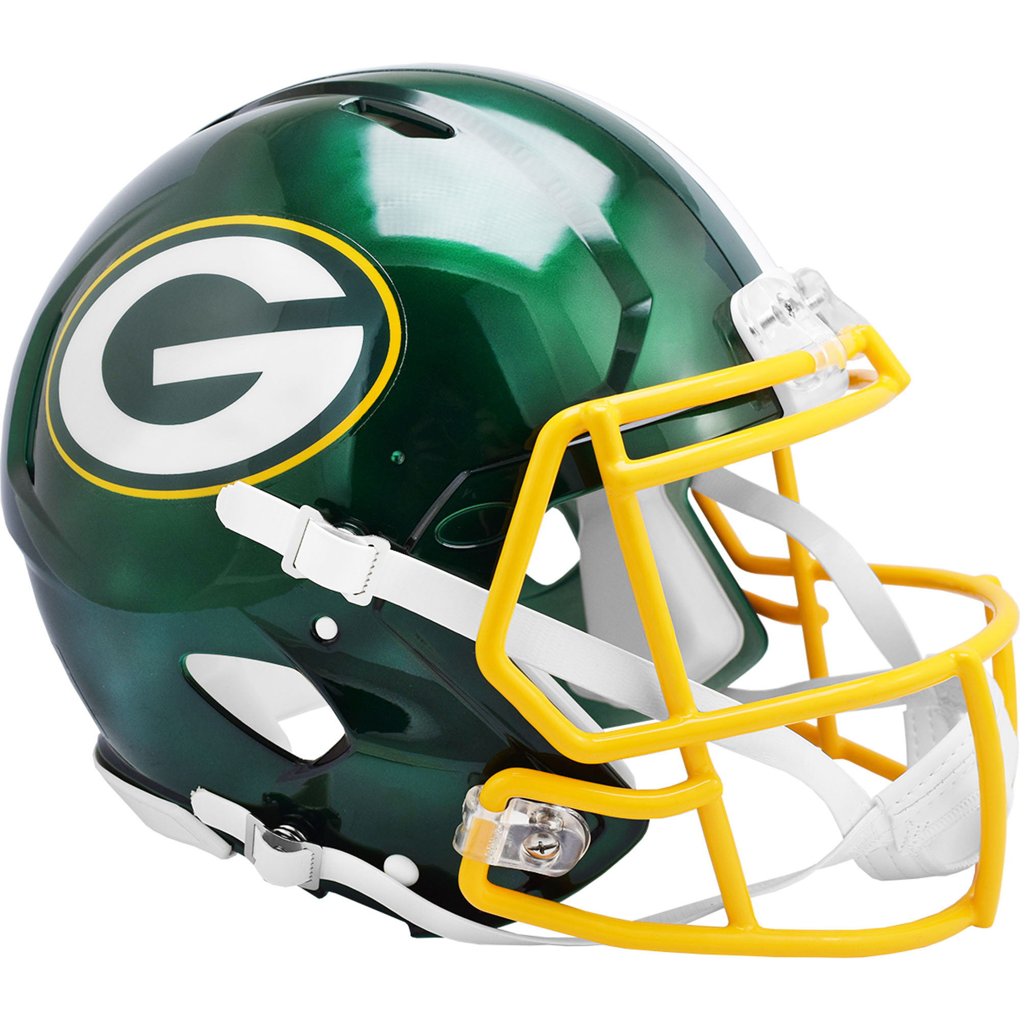 Green Bay Packers – Riddell FLASH – Alternate Revolution Speed ​​– Authentischer Footballhelm, unsigniert