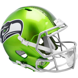 Seattle Seahawks – unsignierter Riddell FLASH Alternate Revolution Speed ​​Display Replika-Footballhelm