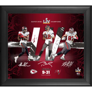 Tampa Bay Buccaneers – gerahmte Collage aus dem Super Bowl LV Champions Team, 38,1 x 43,2 cm