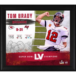 Tom Brady Tampa Bay Buccaneers Gerahmte 15″ x 17″ Super Bowl LV Champions Collage