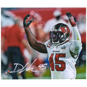 Devin White, Tampa Bay Buccaneers, signiertes 8 x 10 Zoll großes Super Bowl LV Champions-Super Bowl LV-Actionfoto