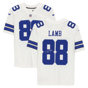 CeeDee Lamb Dallas Cowboys signiertes Nike-Trikot in Weiß, limitiert