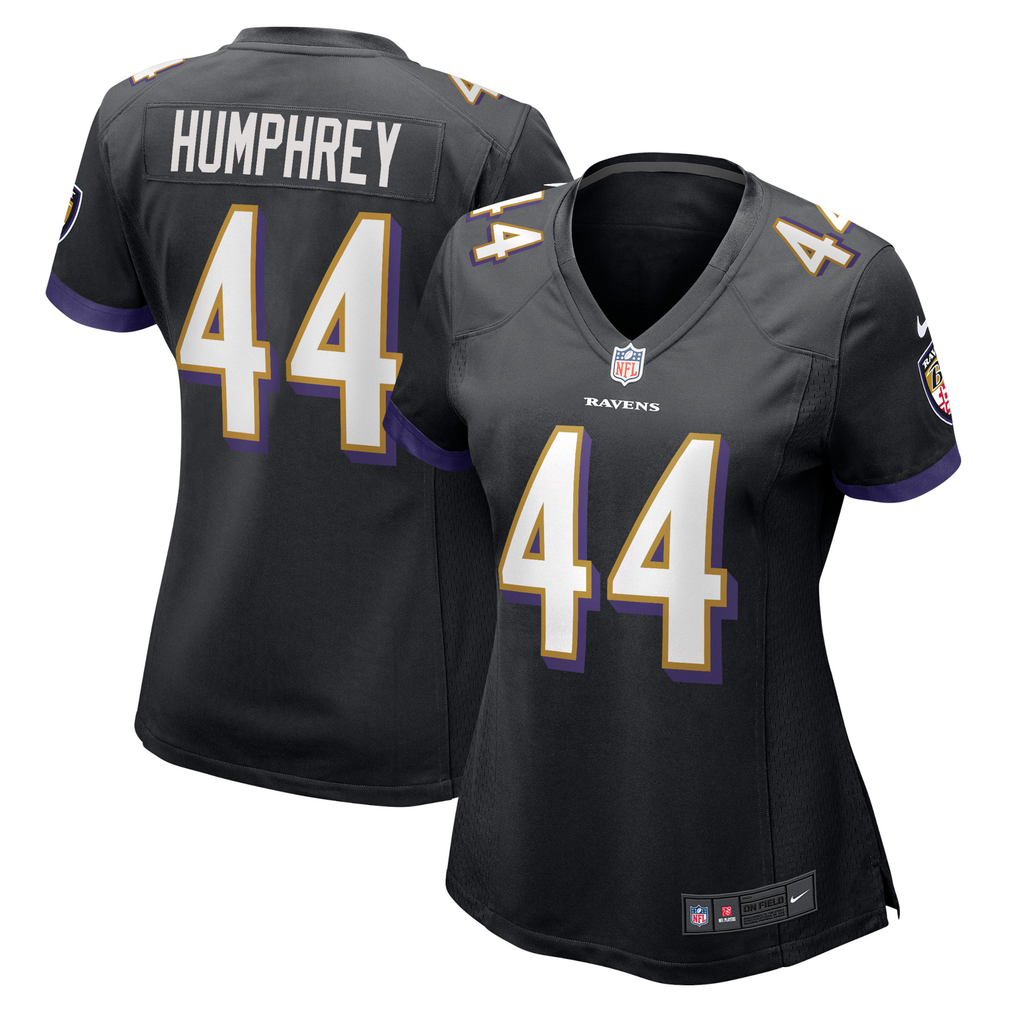 Schwarzes Nike Marlon Humphrey Baltimore Ravens-Spieltrikot für Damen