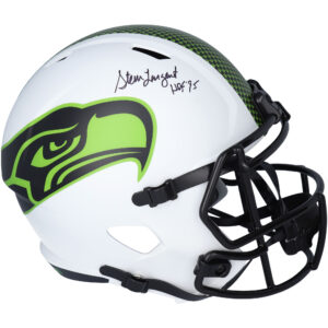 Von Steve Largent signierter Riddell Lunar Eclipse Alternate Speed-Replika-Helm der Seattle Seahawks mit „HOF 95“-Aufschrift